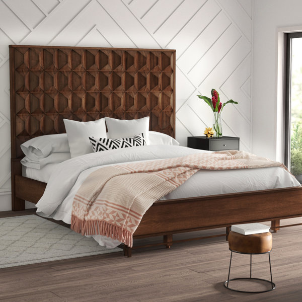 Bleached wood deals headboard